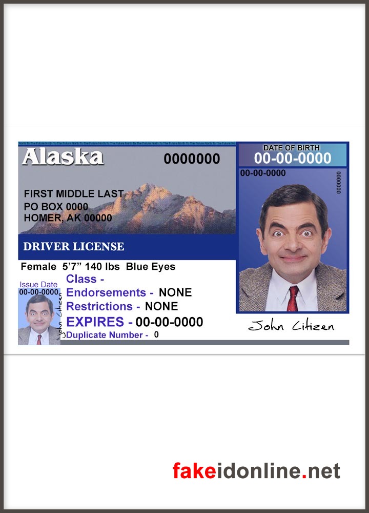 Alaska Driver License New 1200dpi
